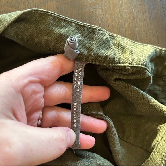 Anthropologie Preston utility jumpsuit belted olive green button down - Picture 3 of 13